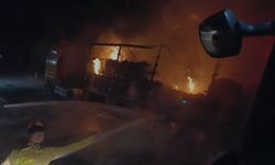 Çanakkale'de TIR alev aldı