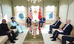 Cumhurbaşkanı Erdoğan, Liberya Cumhurbaşkanı Boakai ile bir araya geldi