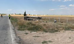 Konya’da tarım işçilerini taşıyan minibüs devrildi: 17 yaralı