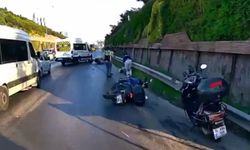 Maltepe'de korkutan motosiklet kazası
