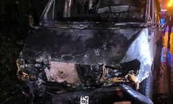 Samsun'da kamyoneti alevler sardı!