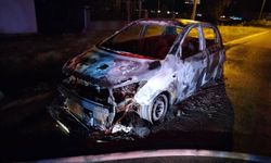 Edirne'de Seyir Halindeki Otomobil Alev Aldı