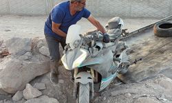 Kayseri'de Motosiklet Devrildi