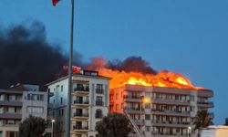 Milas'ta apartmanın çatısında yangın çıktı