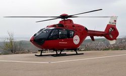 Beypazarı'da fenalaşan kadın ambulans helikopterle nakledildi