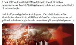 Burhanettin Duran'dan 'İzmir'in kurtuluş yıl dönümü' mesajı