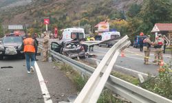 Gümüşhane'de Tünel Çıkışında Feci Kaza