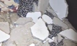 Kayseri'de korkunç olay! Evinde otururken tavan üzerine çöktü