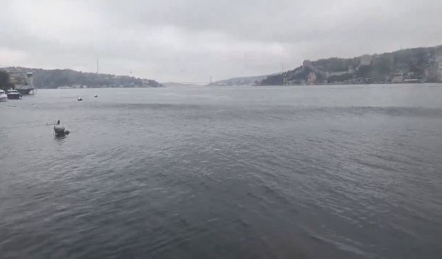 Deprem anında boğazda oluşan dalgalar görüntülendi