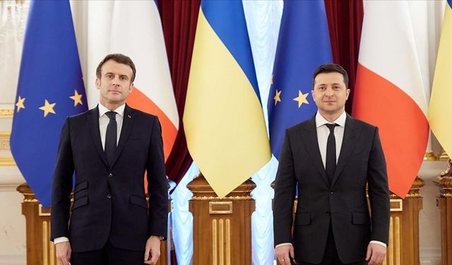 Macron ve Zelenskiy, görüşme gerçekleştirdi