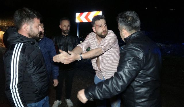 Erzurum’da otomobil dereye düştü