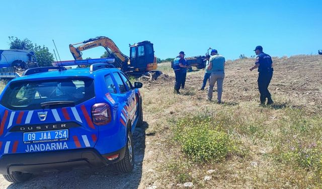 Hazine arazisinde kaçak kazıya operasyon