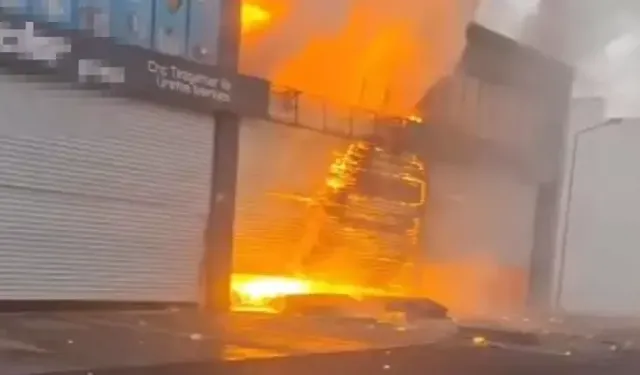 Diyarbakır'da Oto Sanayi Sitesinde patlama sonrası yangın