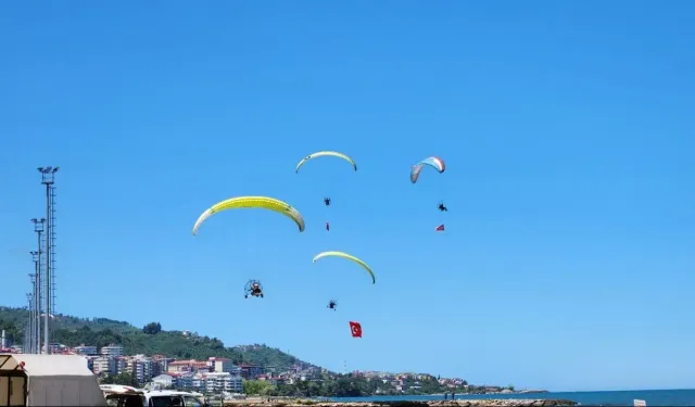 Giresun’da Paramotor Denize Düştü