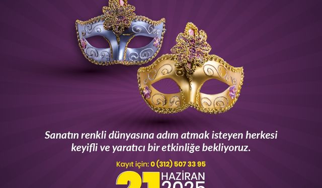 Başkent'te maske boyama etkinliği