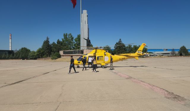Hastaneye Giderken Kalp Krizi Geçirdi: Hava Ambulansı Harekete Geçti