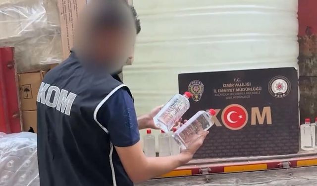 İzmir'de 5 ton kaçak alkol ele geçirildi