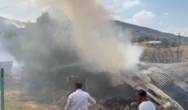 Sivas'ta köyü alevler sardı