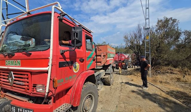 Bursa Mudanya'da Çıkan Yangın Söndürüldü