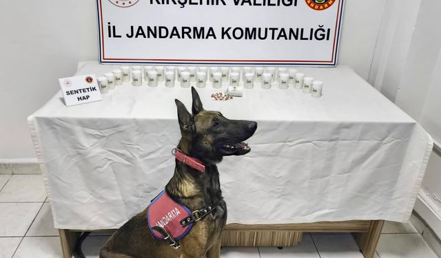 Kırşehir’deki operasyonda 1.823 sentetik hap ele geçirildi