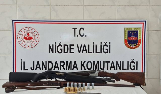 Niğde'de ruhsatsız silah operasyonu!
