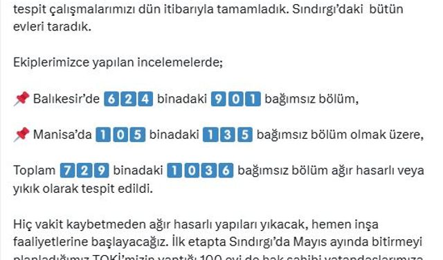 Balıkesir Sındırgı Depreminde 729 Bina Ağır Hasarlı Çıktı!