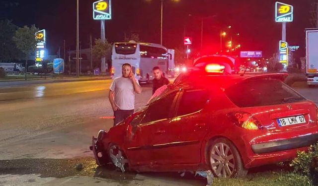 İnegöl'de korkutan kaza!