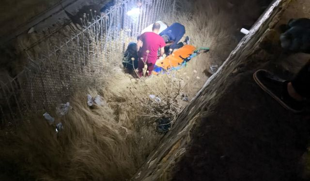 İstinat duvarından düşen kişi ağır yaralandı