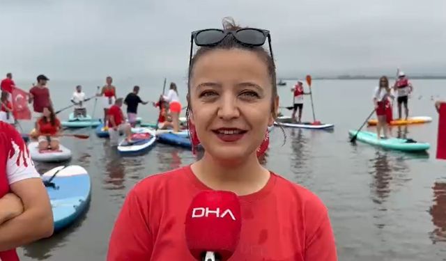 İznik Gölü'nde 30 Ağustos kutlaması