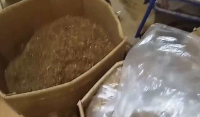 Kaçak sigara imalathaneye baskın
