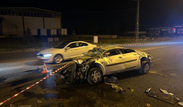 Otomobil kontrolden çıkarak takla attı