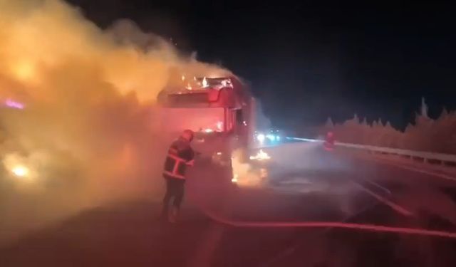 Şanlıurfa'da TIR Yandı