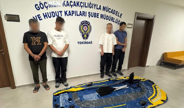 Tekirdağ'da 15 kaçak göçmen yakalandı
