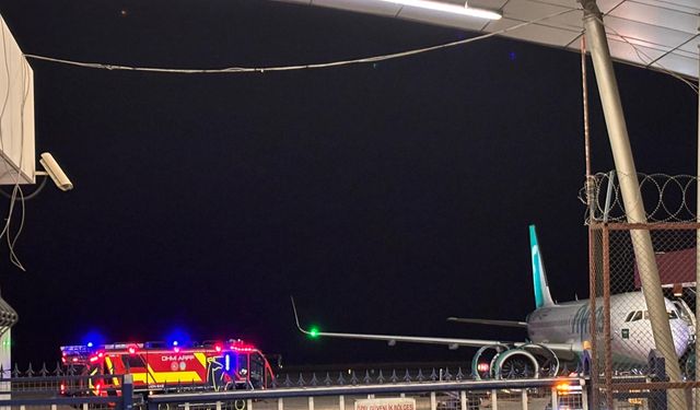 Trabzon'da uçak acil iniş yaptı