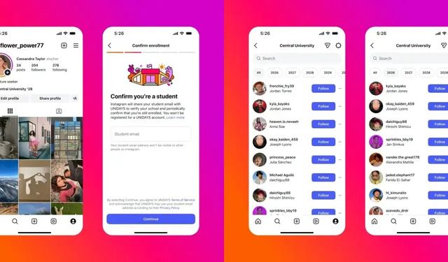 Instagram'dan, üniversitelileri ilgilendiren yeni özellik