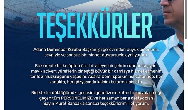 ADS Başkanı Durak, İstifa Etti