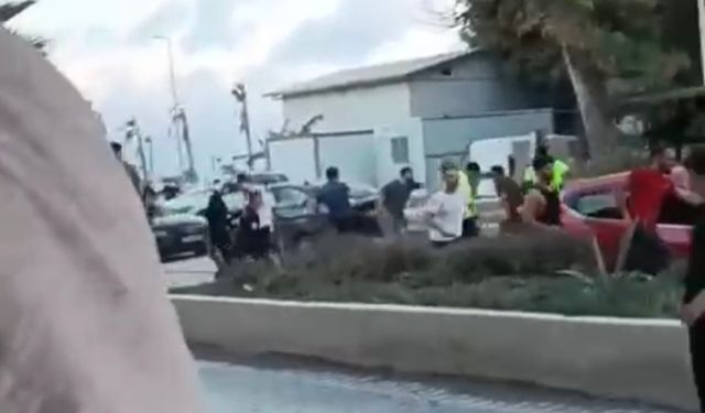 Çıkan kavgayı polis havaya ateş açarak durdurdu