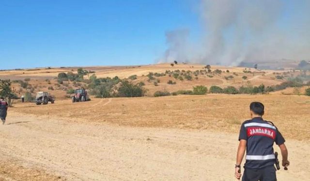 Edirne'de korkutan yangın!