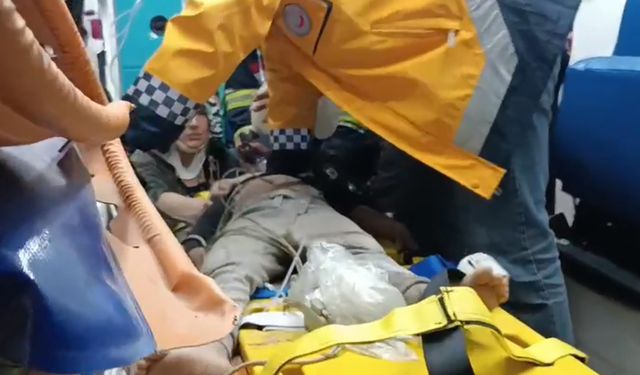 Evde meydana gelen göçükte anne ve çocukları yaralandı