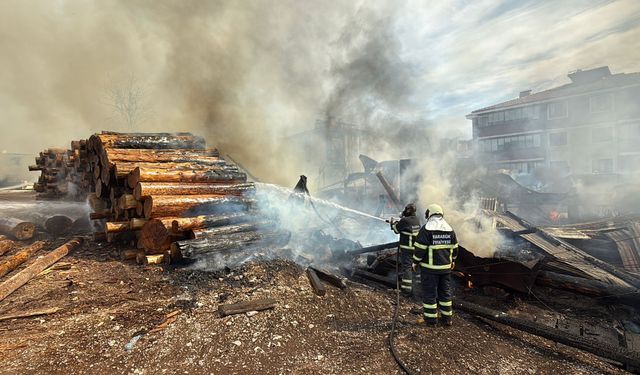 Karabük'te kereste fabrikasında çıkan yangın söndürüldü