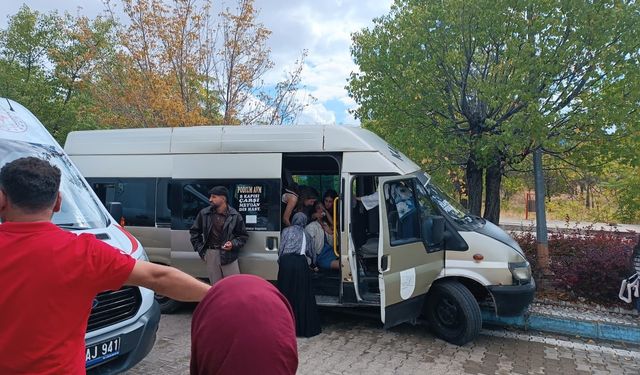 Kırıkkale'de dolmuş ağaca çarptı