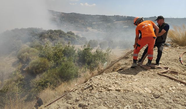 Moloz döküm alanındaki yangın söndürüldü