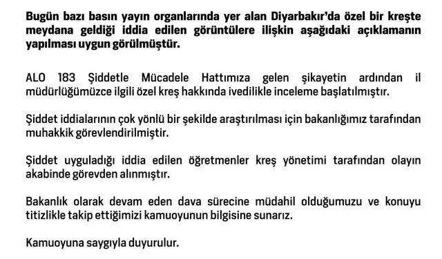 O kreş hakkında inceleme başlatıldı