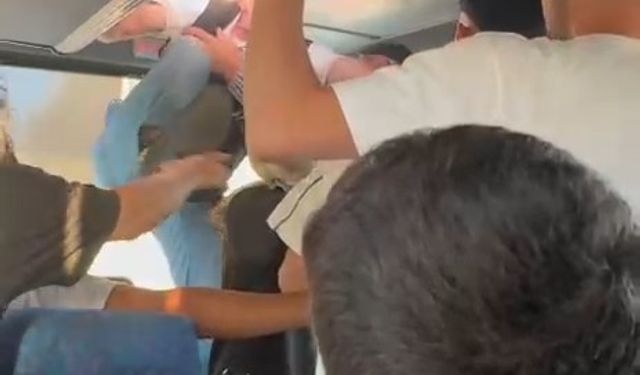 Otobüste şoför ile yolcu arasında kavga
