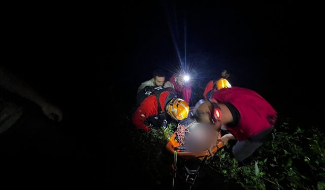 Rize'de uçurumdan düştü