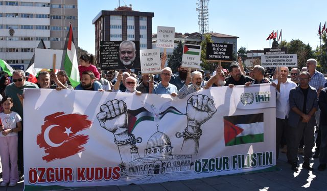 Kırıkkale'de İsrail protestosu