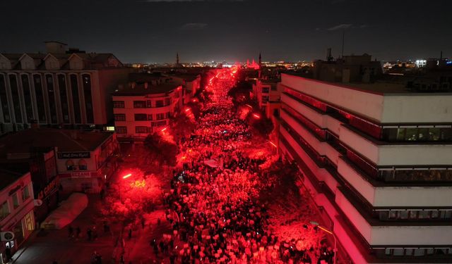 Konya'da Gazze'ye destek yürüyüşü
