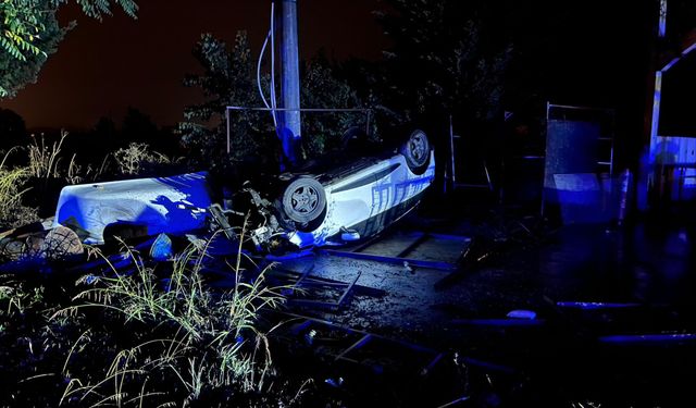 Bursa'da otomobil takla attı: 2 yaralı