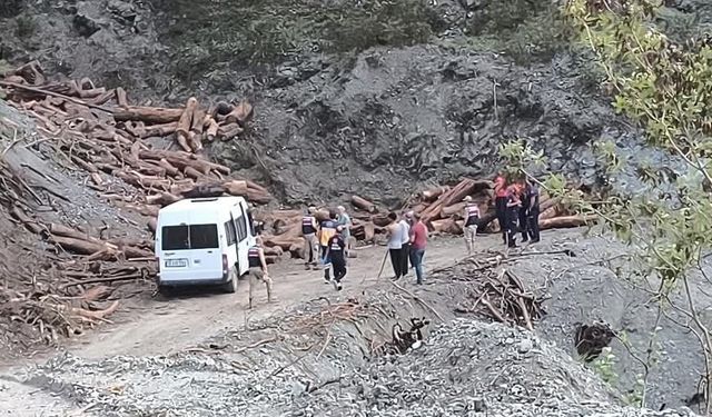 İş makinesi uçuruma yuvarlandı