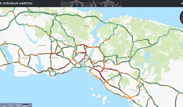 İstanbul'da trafik yoğunluğu